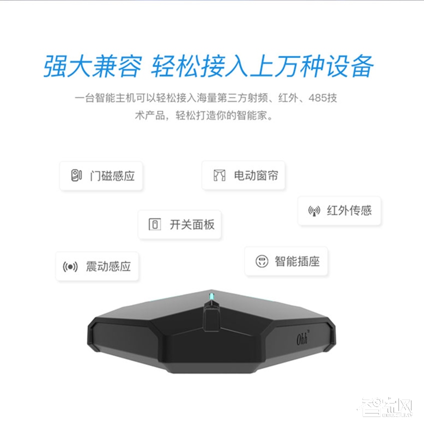 Ohh智能家居新一代中控主机 Batell组网技术 微信自然语音交互