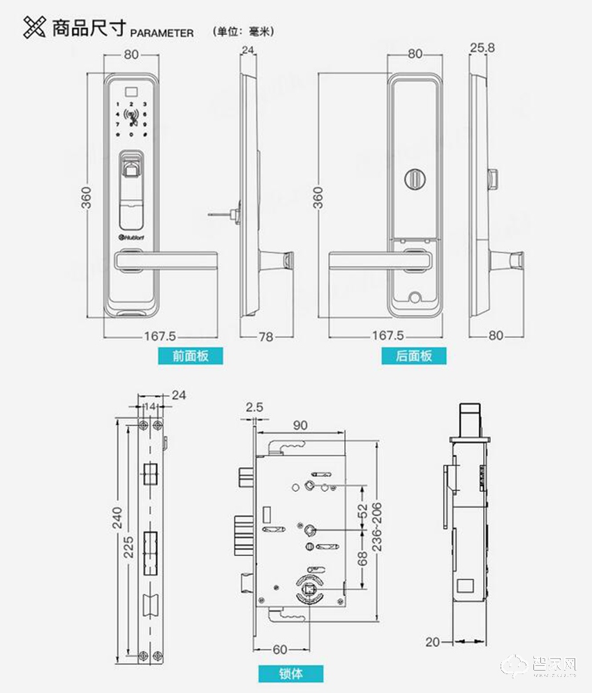 智能门锁四种开锁功能、锌合金材质详情图二十四