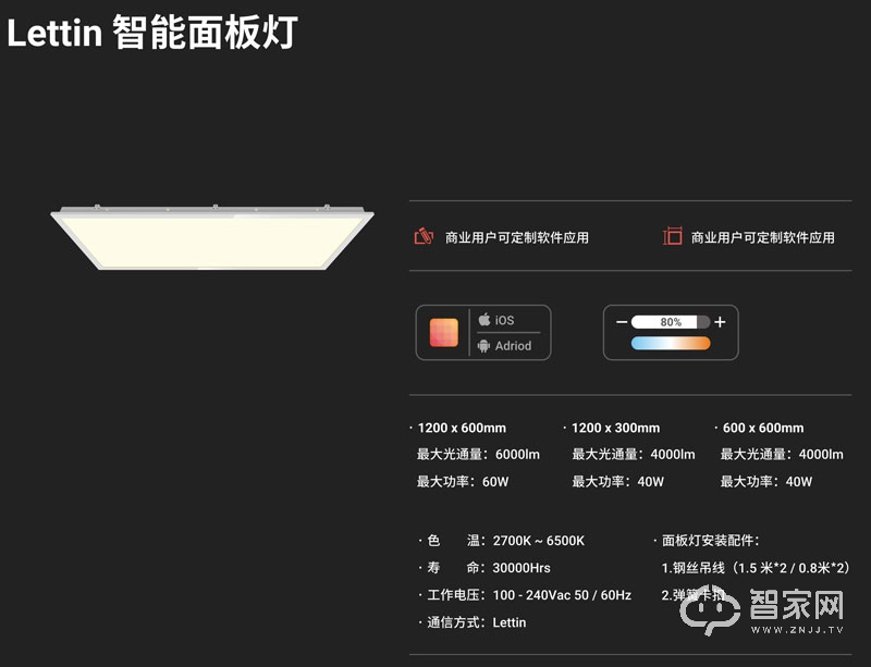 Lettin光合作用智能面板灯