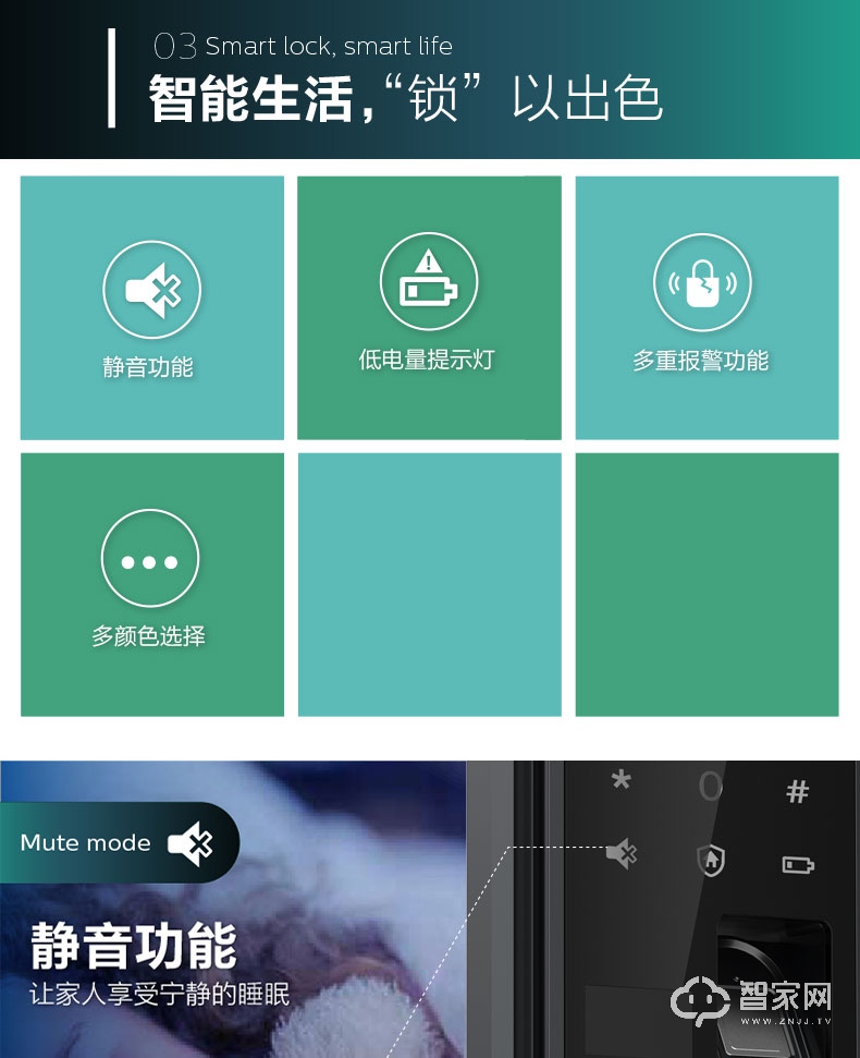 飞利浦智能锁 7200滑盖式家用防盗门电子锁.jpg