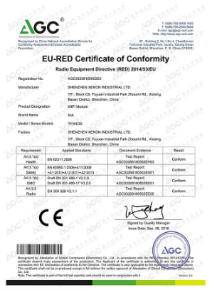 WiFi模块的CE认证