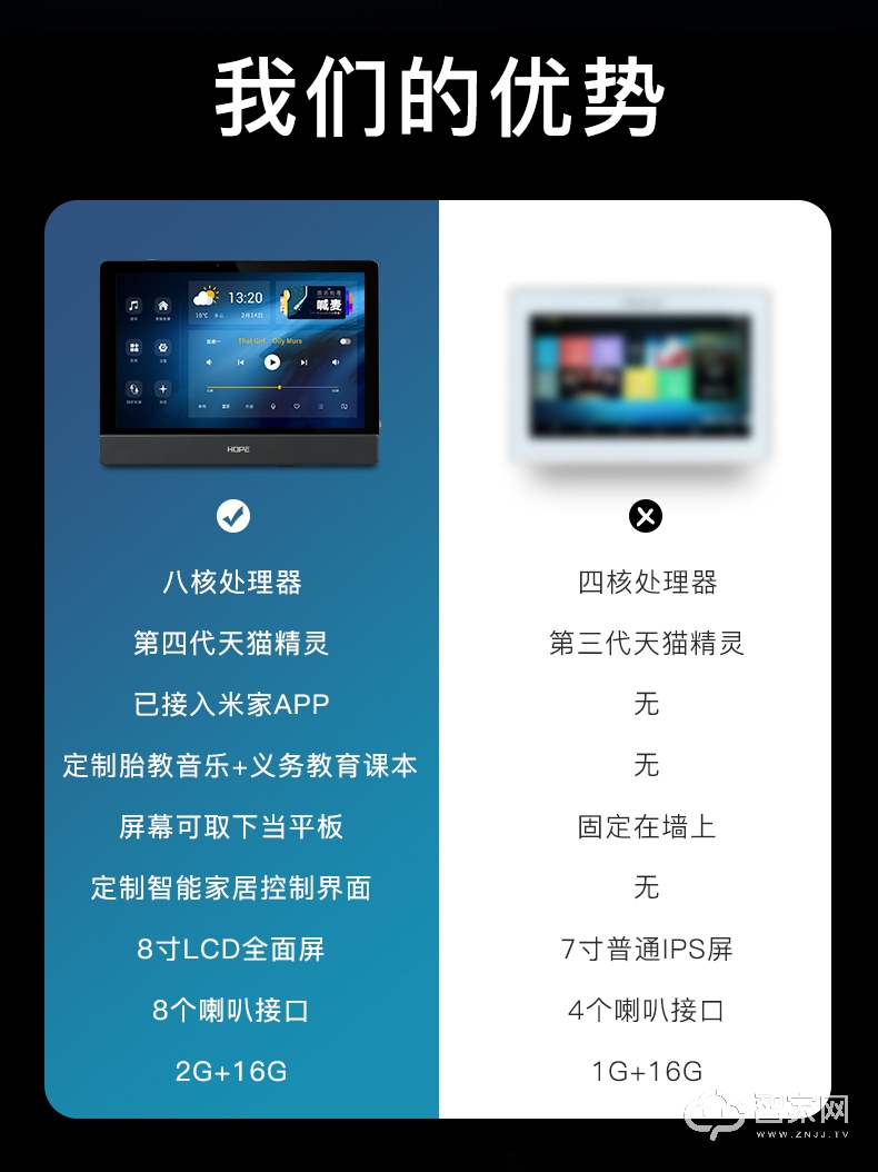 向往S8家庭智能背景音乐主机 K歌吸顶吊顶喇叭Music Pad3s