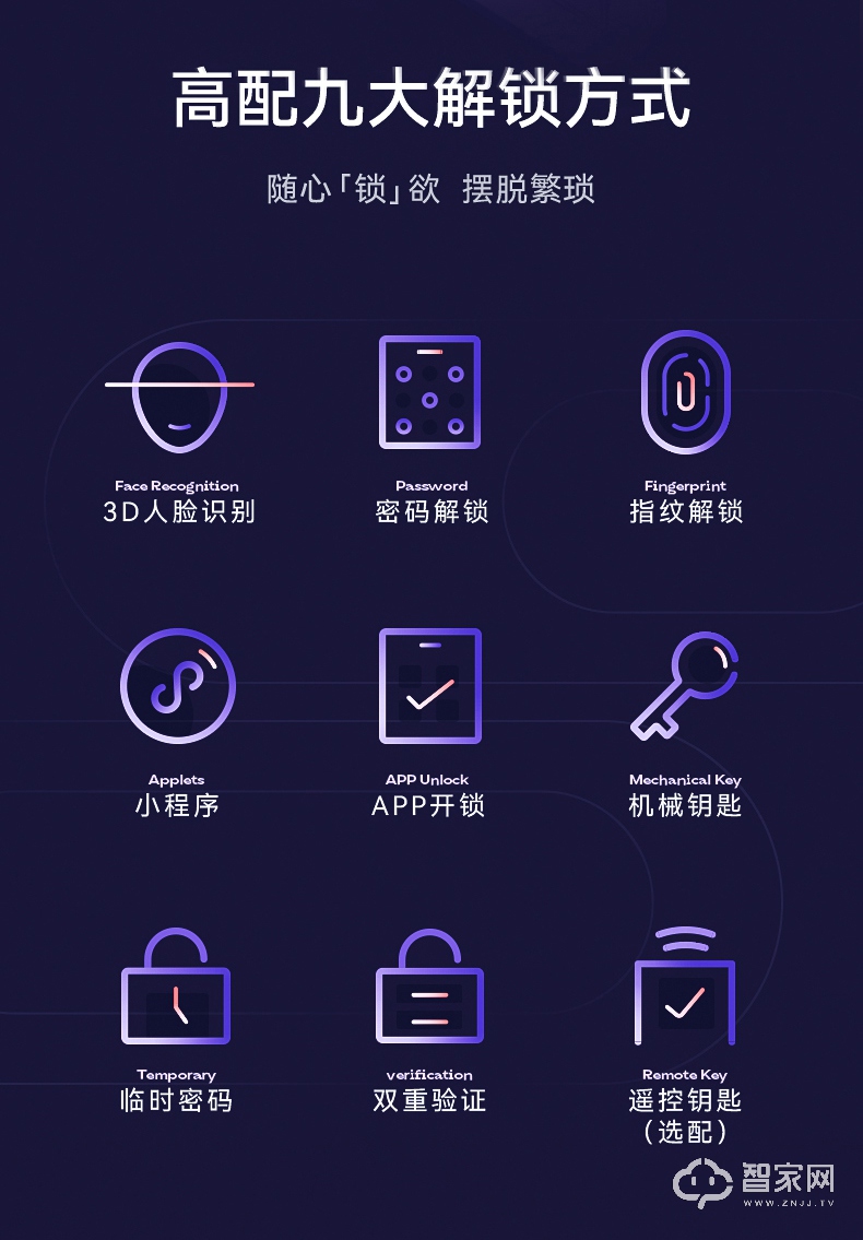 德施曼密码锁 3D人脸识别智能锁