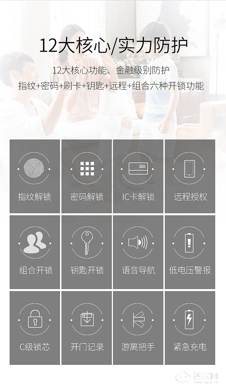 特畅恒智能锁 A18S轻奢系列一握开指纹锁