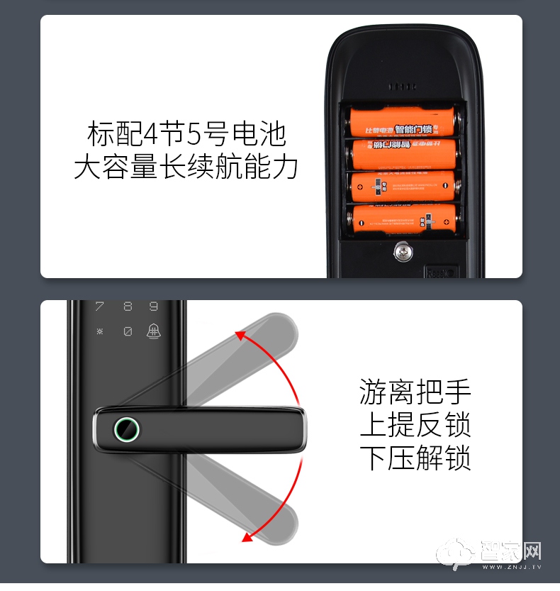 玥玛安防指纹锁 智能家用防盗门app远程开锁