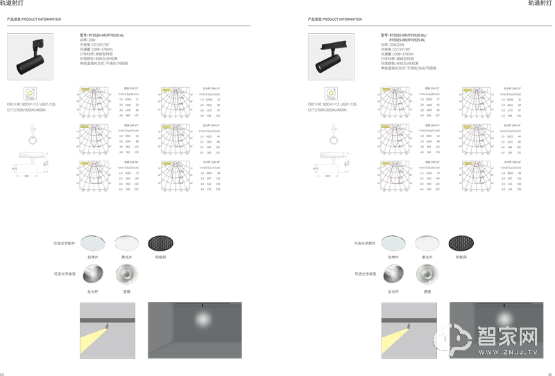 金瓦特轨道射灯 RT55/69/86升级款轨道射灯系列