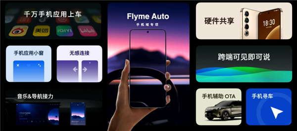 魅族Flyme Auto车机系统正式发布：交互完全不输华为问界